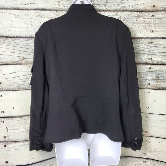 Meesh & Mia Nebraska Huskers Black Utility Jacket Military Style Women’s L - Picture 6 of 9